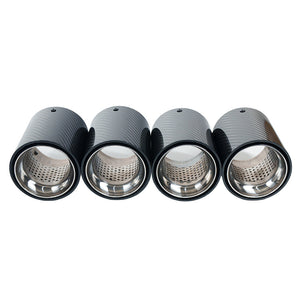 BMW F90/F92 M5/M8 CARBON FIBRE EXHAUST TIPS - CHROME x4