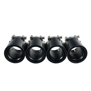 BMW M2/M3/M4/M5 F10/F80/F82/F83/F87 CARBON FIBRE EXHAUST TIPS - BLACK x4