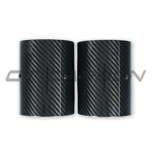 BMW F20/F21/F22/F23/F30/F31/F32/F33 CARBON EXHAUST TIPS - CHROME (SET OF 2)