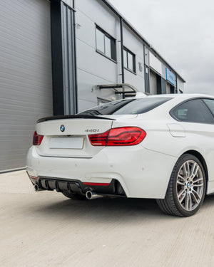 BMW 4 SERIES F32/F33/F36 GLOSS BLACK DUAL EXIT EXHAUST DIFFUSER