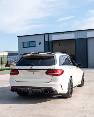 MERCEDES W205 C63 & C63S SALOON 4DR CARBON FIBRE DIFFUSER & EXHAUST TIPS