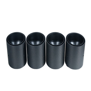 BMW G90 M5 & G99 M5 TOURING 2024+ CARBON FIBRE SLASH CUT EXHAUST TIPS - MATTE BLACK