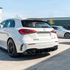 MERCEDES A-CLASS W177 2018-CURRENT GLOSS BLACK QUAD TIP DIFFUSER
