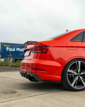 AUDI RS3 8V SALOON REAR CARBON DIFFUSER WITH DTM LIGHT
