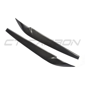 BMW F15/F16 X5/X6 2014-2018 CARBON FIBRE HEADLIGHT EYEBROWS-Accessories-CT CARBON-CT Carbon - High-quality carbon fiber and gloss black aerodynamic parts for premium sports and luxury vehicles.