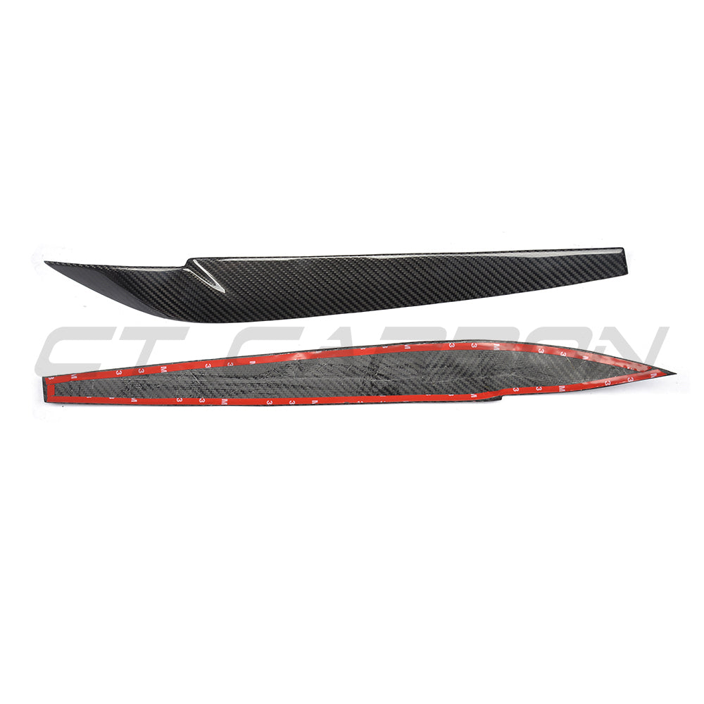 BMW F15/F16 X5/X6 2014-2018 CARBON FIBRE HEADLIGHT EYEBROWS-Accessories-CT CARBON-CT Carbon - High-quality carbon fiber and gloss black aerodynamic parts for premium sports and luxury vehicles.