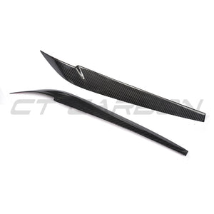BMW F15/F16 X5/X6 2014-2018 CARBON FIBRE HEADLIGHT EYEBROWS-Accessories-CT CARBON-CT Carbon - High-quality carbon fiber and gloss black aerodynamic parts for premium sports and luxury vehicles.