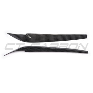 BMW F15/F16 X5/X6 2014-2018 CARBON FIBRE HEADLIGHT EYEBROWS-Accessories-CT CARBON-CT Carbon - High-quality carbon fiber and gloss black aerodynamic parts for premium sports and luxury vehicles.