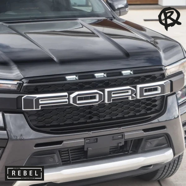Ford Ranger T9 2023 Grill with White Integrated White LEDs