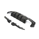BMW G22/G23 4 SERIES 2020-2024 PRE-LCI QUAD TIP CARBON FIBRE DIFFUSER - V2