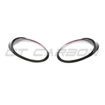 PORSCHE 991 911 2012-2021 CARBON FIBRE HEADLIGHT EYEBROWS-Accessories-CT CARBON-CT Carbon - High-quality carbon fiber and gloss black aerodynamic parts for premium sports and luxury vehicles.
