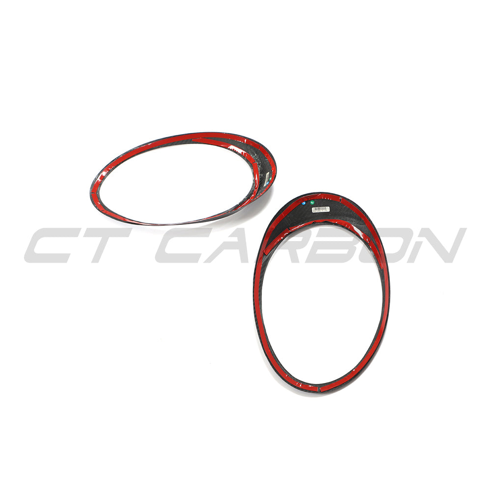 PORSCHE 991 911 2012-2021 CARBON FIBRE HEADLIGHT EYEBROWS-Accessories-CT CARBON-CT Carbon - High-quality carbon fiber and gloss black aerodynamic parts for premium sports and luxury vehicles.