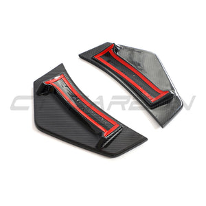 AUDI R8 V10 GEN 2.5 2020-2023 CARBON FIBRE REAR BUMPER CORNERS-Accessories-CT CARBON-CT Carbon - High-quality carbon fiber and gloss black aerodynamic parts for premium sports and luxury vehicles.