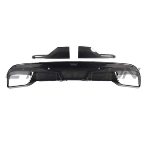 BMW F95 X5M PRE-LCI 2020-2023 CARBON FIBRE DIFFUSER WITH CORNERS
