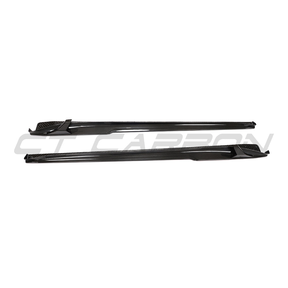 PORSCHE 911 991.2 GTS 2017-2019 CARBON FIBRE SIDE SKIRT EXTENSIONS-Side Skirts-CT CARBON-CT Carbon - High-quality carbon fiber and gloss black aerodynamic parts for premium sports and luxury vehicles.