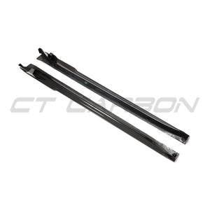 PORSCHE 911 991.2 GTS 2017-2019 CARBON FIBRE SIDE SKIRT EXTENSIONS-Side Skirts-CT CARBON-CT Carbon - High-quality carbon fiber and gloss black aerodynamic parts for premium sports and luxury vehicles.
