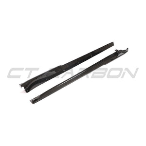 PORSCHE 911 991.2 GTS 2017-2019 CARBON FIBRE SIDE SKIRT EXTENSIONS-Side Skirts-CT CARBON-CT Carbon - High-quality carbon fiber and gloss black aerodynamic parts for premium sports and luxury vehicles.
