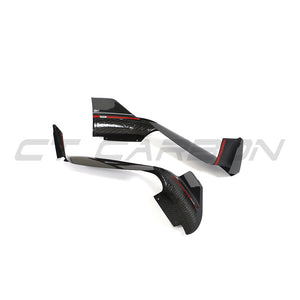 PORSCHE 992 CARRERA 2018-2024 CARBON FIBRE CORNER SPLITTERS-Splitter-CT CARBON-CT Carbon - High-quality carbon fiber and gloss black aerodynamic parts for premium sports and luxury vehicles.