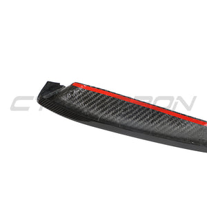 PORSCHE 992 CARRERA 2018-2024 CARBON FIBRE CORNER SPLITTERS-Splitter-CT CARBON-CT Carbon - High-quality carbon fiber and gloss black aerodynamic parts for premium sports and luxury vehicles.
