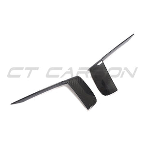 PORSCHE 911 991.2 GT3RS 2018-2020 CARBON FIBRE FRONT BUMPER TRIM COVERS-Accessories-CT CARBON-CT Carbon - High-quality carbon fiber and gloss black aerodynamic parts for premium sports and luxury vehicles.
