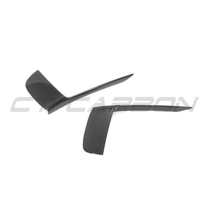 PORSCHE 911 991.2 GT3RS 2018-2020 CARBON FIBRE FRONT BUMPER TRIM COVERS-Accessories-CT CARBON-CT Carbon - High-quality carbon fiber and gloss black aerodynamic parts for premium sports and luxury vehicles.