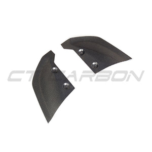 AUDI R8 V10 GEN 2 2015-2019 CARBON FIBRE REAR BUMPER LOWER CORNERS-Accessories-CT CARBON-CT Carbon - High-quality carbon fiber and gloss black aerodynamic parts for premium sports and luxury vehicles.