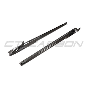PORSCHE 911 991.2 GTS 2017-2019 CARBON FIBRE SIDE SKIRT EXTENSIONS-Side Skirts-CT CARBON-CT Carbon - High-quality carbon fiber and gloss black aerodynamic parts for premium sports and luxury vehicles.