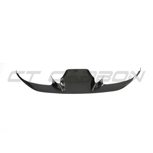 FERRARI F8 2019-2023 FRONT BUMPER CARBON FIBRE TRIM-Splitter-CT CARBON-CT Carbon - High-quality carbon fiber and gloss black aerodynamic parts for premium sports and luxury vehicles.