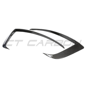 TESLA MODEL S 2021+ CARBON FIBRE FRONT BUMPER CANARDS-Accessories-CT CARBON-CT Carbon - High-quality carbon fiber and gloss black aerodynamic parts for premium sports and luxury vehicles.