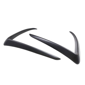 TESLA MODEL 3 2017-2023 MATTE CARBON FIBRE FRONT BUMPER CANARDS-Accessories-CT CARBON-CT Carbon - High-quality carbon fiber and gloss black aerodynamic parts for premium sports and luxury vehicles.