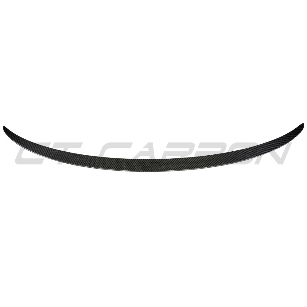 TESLA MODEL 3 2017-2023 CARBON FIBRE SPOILER - V1-Spoiler-CT CARBON-CT Carbon - High-quality carbon fiber and gloss black aerodynamic parts for premium sports and luxury vehicles.
