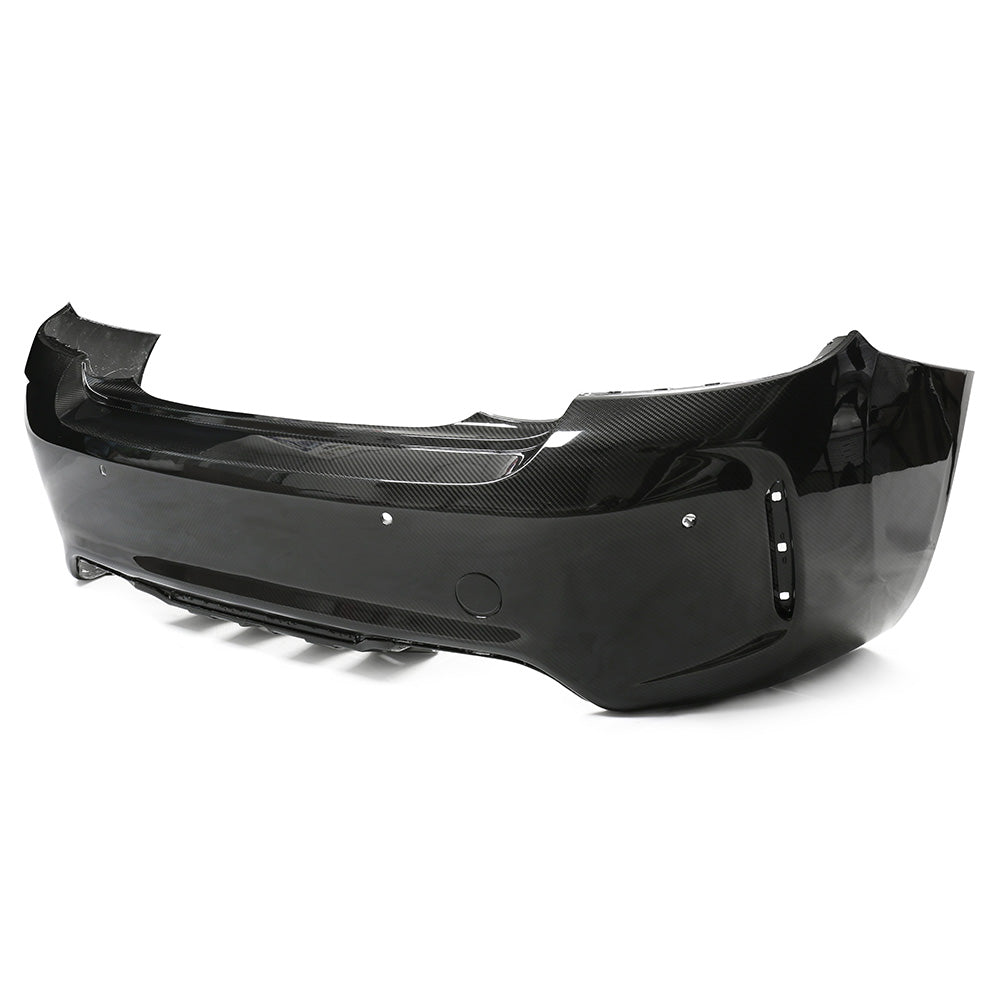 BMW F87 M2/M2C CARBON PRE-PREG FIBRE REAR BUMPER-Bumper-CT CARBON-CT Carbon - High-quality carbon fiber and gloss black aerodynamic parts for premium sports and luxury vehicles.