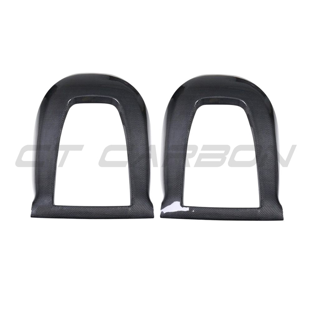 TESLA MODEL 3 2017-2023 CARBON FIBRE SEAT BACK COVERS-Accessories-CT CARBON-CT Carbon - High-quality carbon fiber and gloss black aerodynamic parts for premium sports and luxury vehicles.