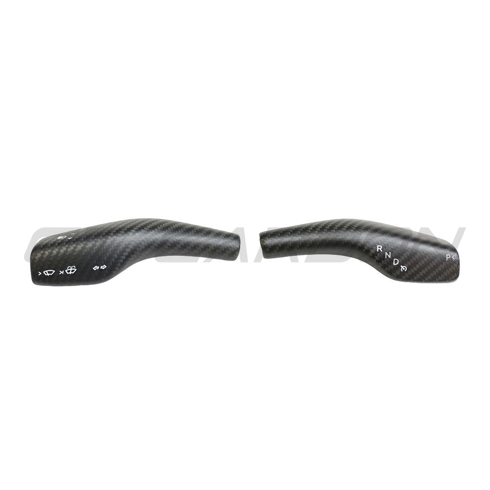TESLA MODEL 3 & Y 2017+ MATTE CARBON FIBRE STALK COVER-Accessories-CT CARBON-CT Carbon - High-quality carbon fiber and gloss black aerodynamic parts for premium sports and luxury vehicles.