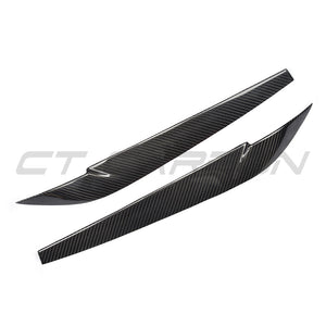 BMW F15/F16 X5/X6 2014-2018 CARBON FIBRE HEADLIGHT EYEBROWS-Accessories-CT CARBON-CT Carbon - High-quality carbon fiber and gloss black aerodynamic parts for premium sports and luxury vehicles.