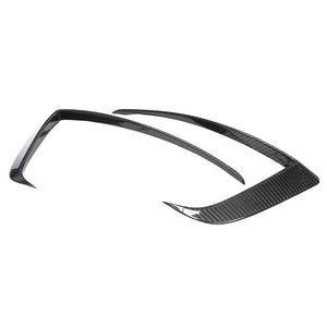 TESLA MODEL S 2021+ CARBON FIBRE FRONT BUMPER CANARDS-Accessories-CT CARBON-CT Carbon - High-quality carbon fiber and gloss black aerodynamic parts for premium sports and luxury vehicles.