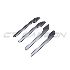 TESLA MODEL 3 & Y 2017+ MATTE CARBON FIBRE HANDLE COVERS-Accessories-CT CARBON-CT Carbon - High-quality carbon fiber and gloss black aerodynamic parts for premium sports and luxury vehicles.