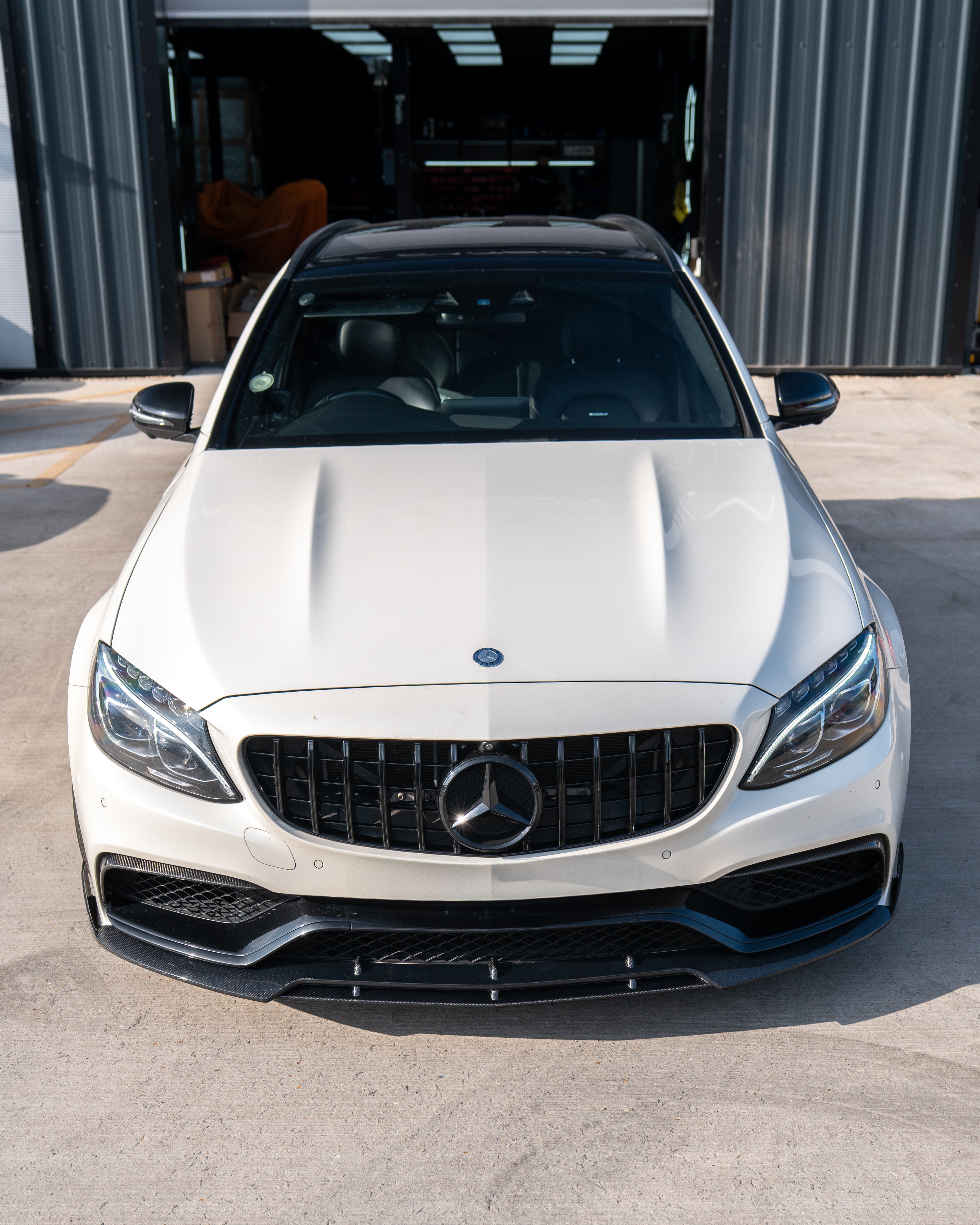 MERCEDES C63 W205 SALOON/ESTATE CARBON FIBRE SPLITTER - B-STYLE