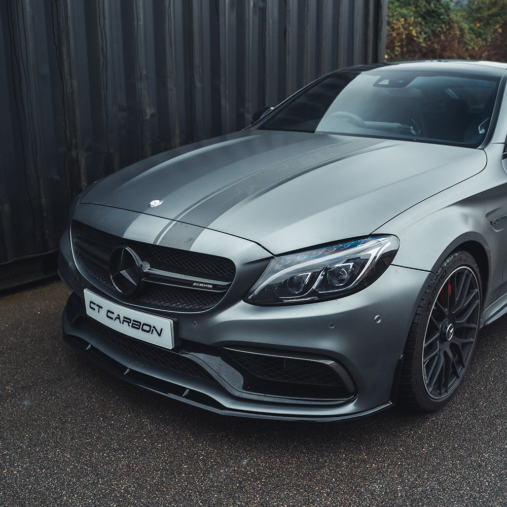 MERCEDES W205 C63 COUPE GLOSS BLACK SPLITTER