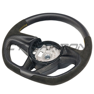 MCLAREN CARBON FIBRE & ALCANTARA CUSTOM STEERING WHEEL-Custom Steering Wheels-CT CARBON-CT Carbon - High-quality carbon fiber and gloss black aerodynamic parts for premium sports and luxury vehicles.