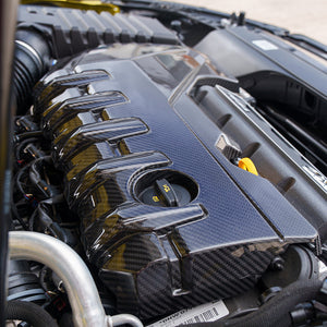 AUDI RS3 8Y 2020+ CARBON FIBRE ENGINE COVER-Accessories-CT CARBON-CT Carbon - High-quality carbon fiber and gloss black aerodynamic parts for premium sports and luxury vehicles.