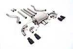 SSXLR126-690 Defender 110 V8 2021+ Milltek Performance Exhaust - Particulate Filter-back - OPF/GPF Back Non-Resonated Valved System (Louder) with Quad GT-90 Cerakote Black Trims