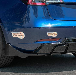 Tesla Model 3 Aero Style Rear Bumper Lip diffuser - Gloss Black