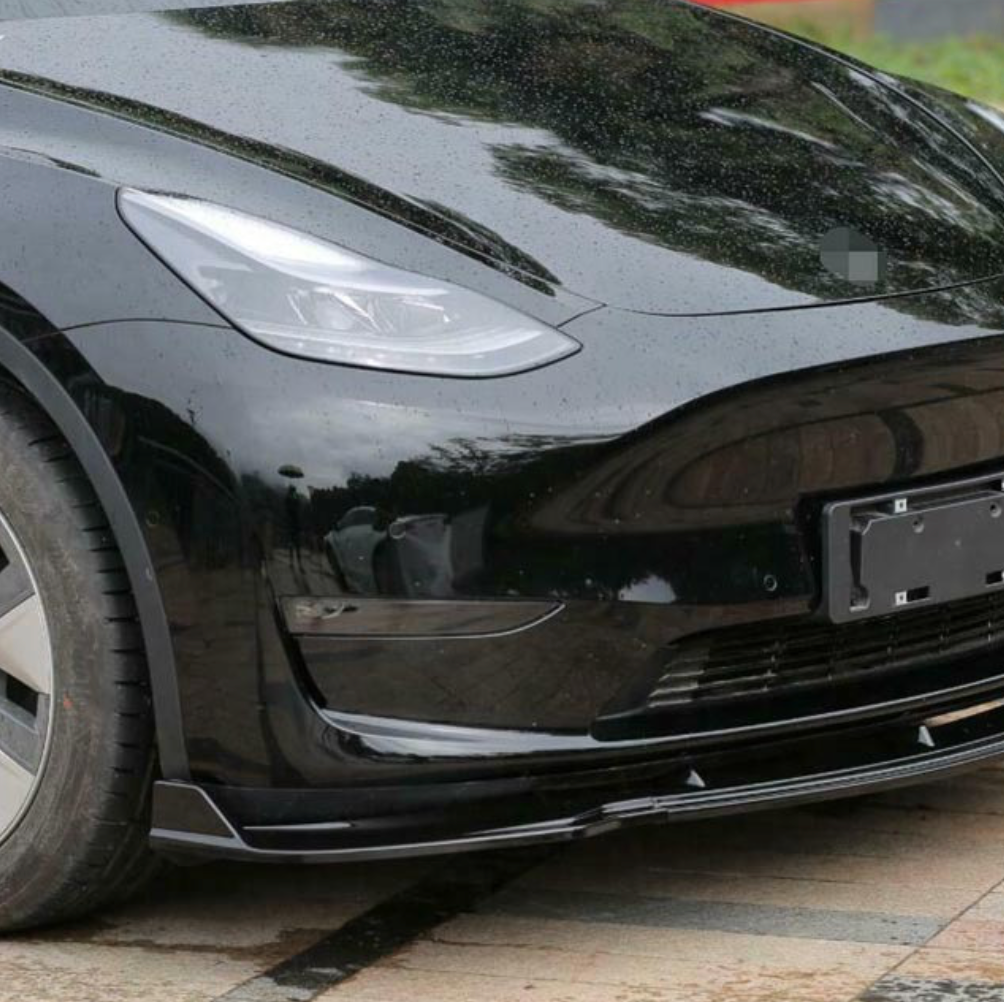 Tesla Model Y 2023+ Aero Style Front Lip - Gloss Black