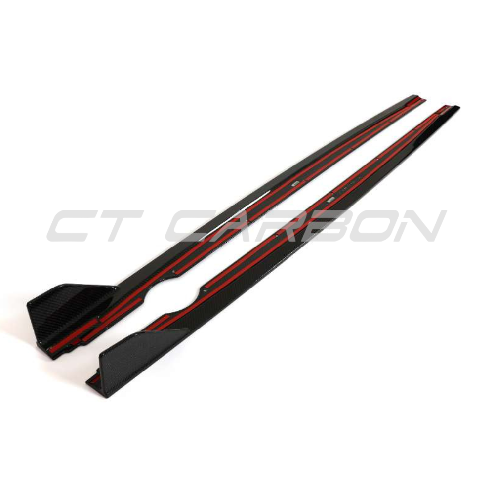 VW GOLF MK8/MK8.5 R CARBON FIBRE SIDE SKIRTS - CT DESIGN