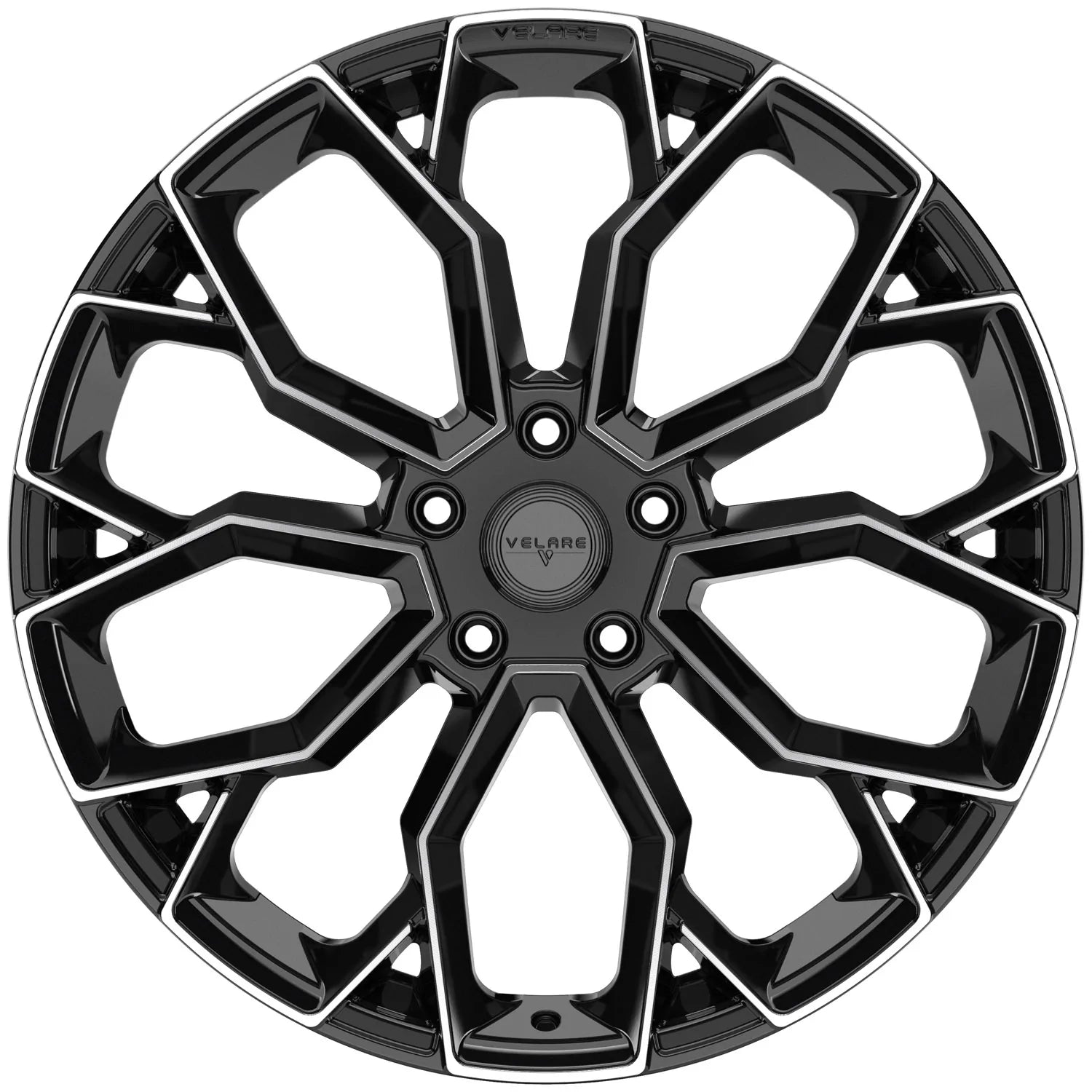 22 INCH VELARE VLR15 DIAMOND BLACK POLISHED ALLOY WHEEL (Set of 4)
