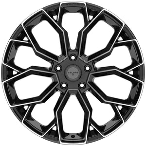 22 INCH VELARE VLR15 DIAMOND BLACK POLISHED ALLOY WHEEL (Set of 4)