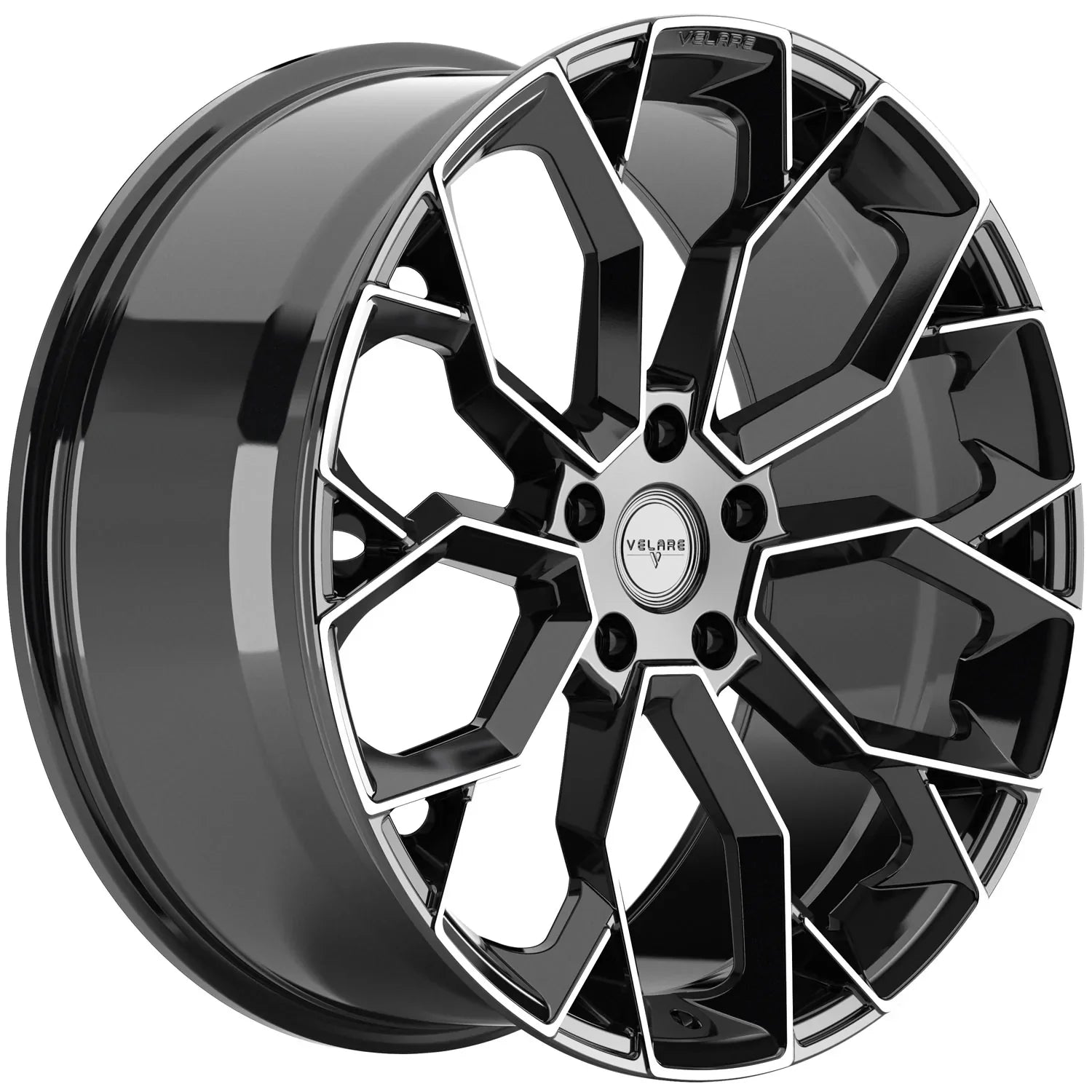 22 INCH VELARE VLR15 DIAMOND BLACK POLISHED ALLOY WHEEL (Set of 4)