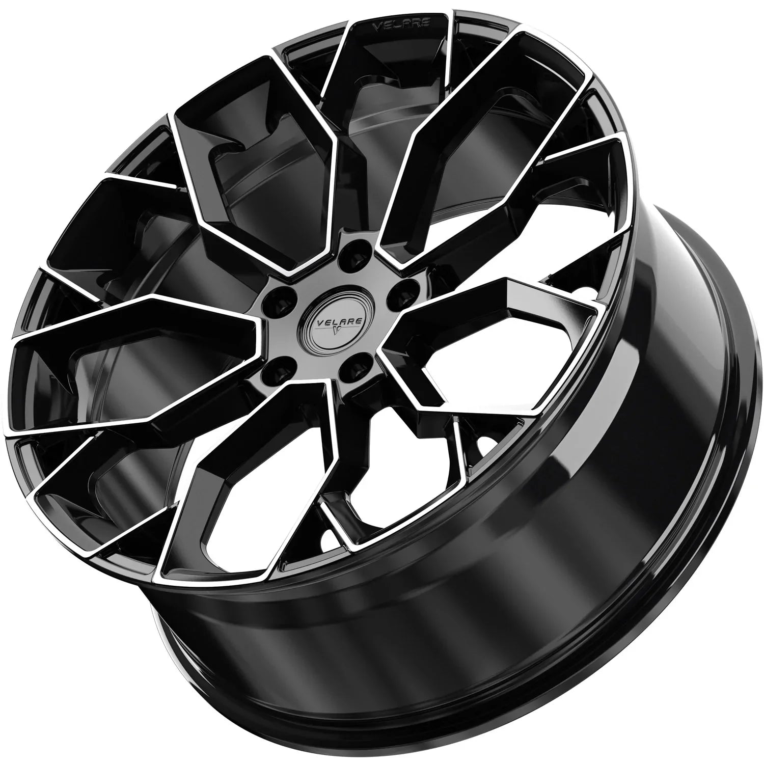 22 INCH VELARE VLR15 DIAMOND BLACK POLISHED ALLOY WHEEL (Set of 4)