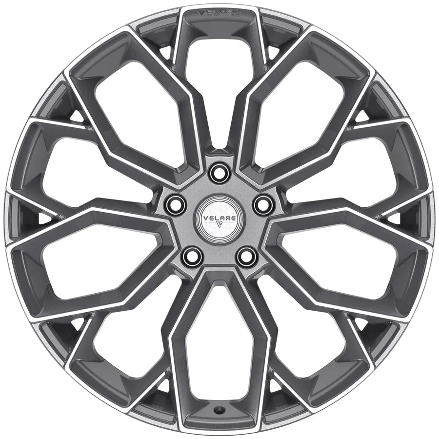 22 INCH VELARE VLR15 PLATINUM GREY POLISHED ALLOY WHEEL (Set of 4)